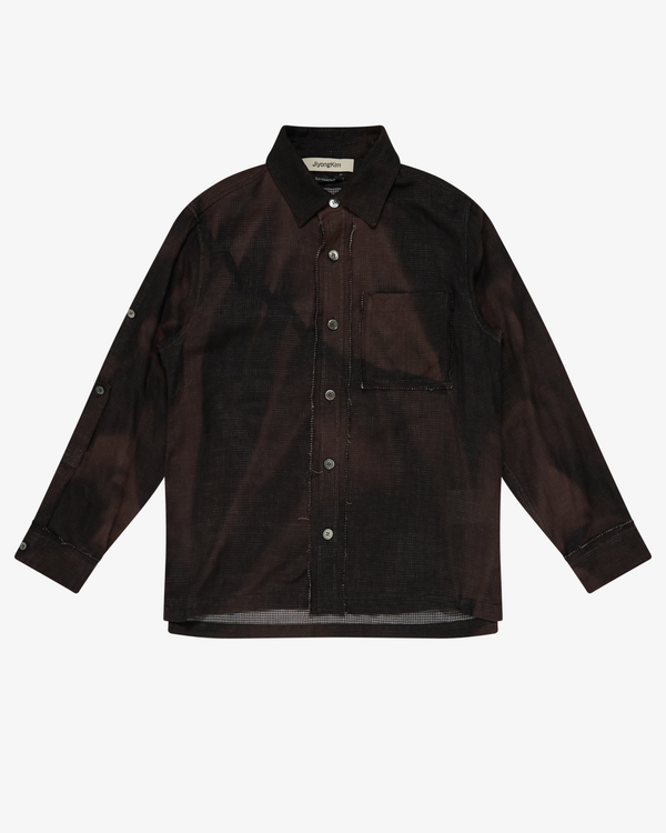 Jiyongkim - Men's Sun-Bleached Strap Detailed Shirt - (Black)