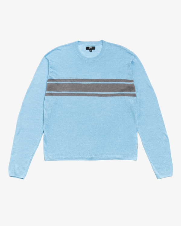 Stüssy - Men's Striped Long Sleeve Sweater - (Blue)