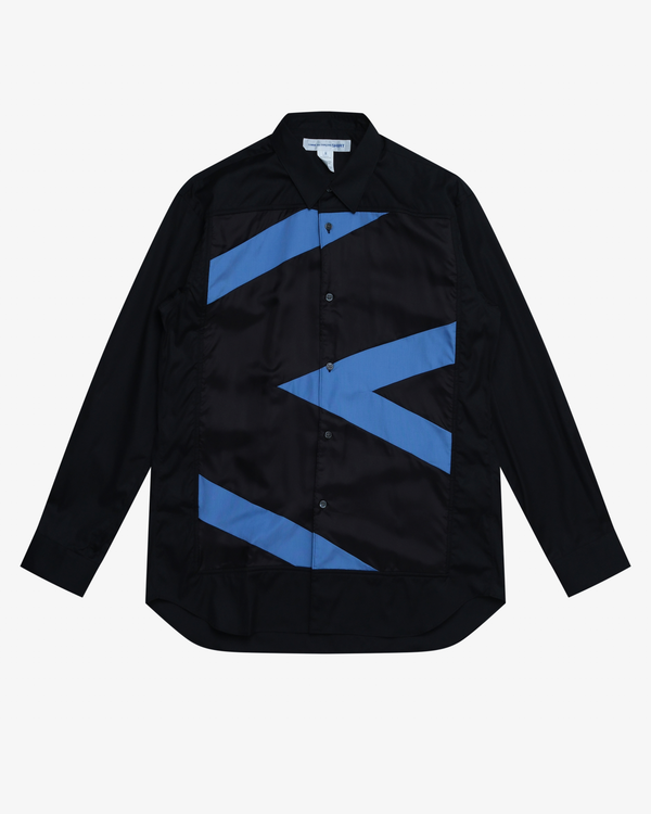 CDG Shirt - Men's Cotton Poplin X Cupra Taffeta - (Black)