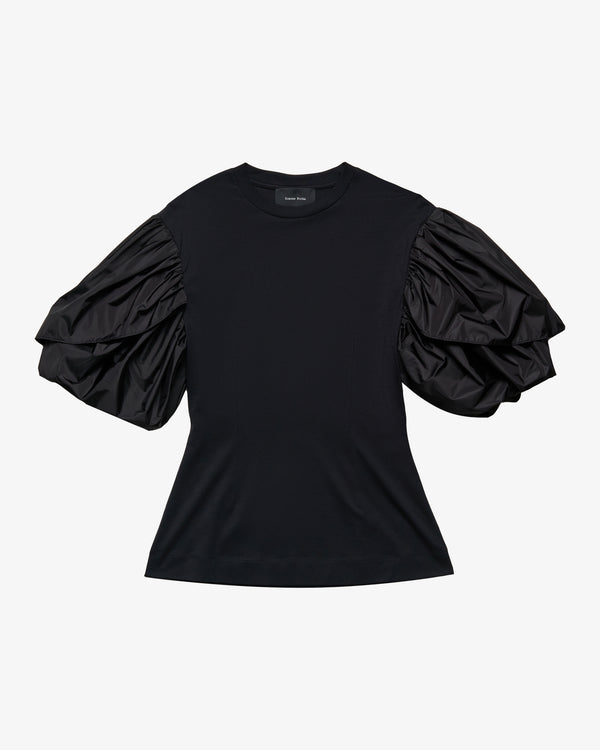 SIMONE ROCHA - Women's Petal Sleeve Sculpted Contrast T-Shirt - (Black)