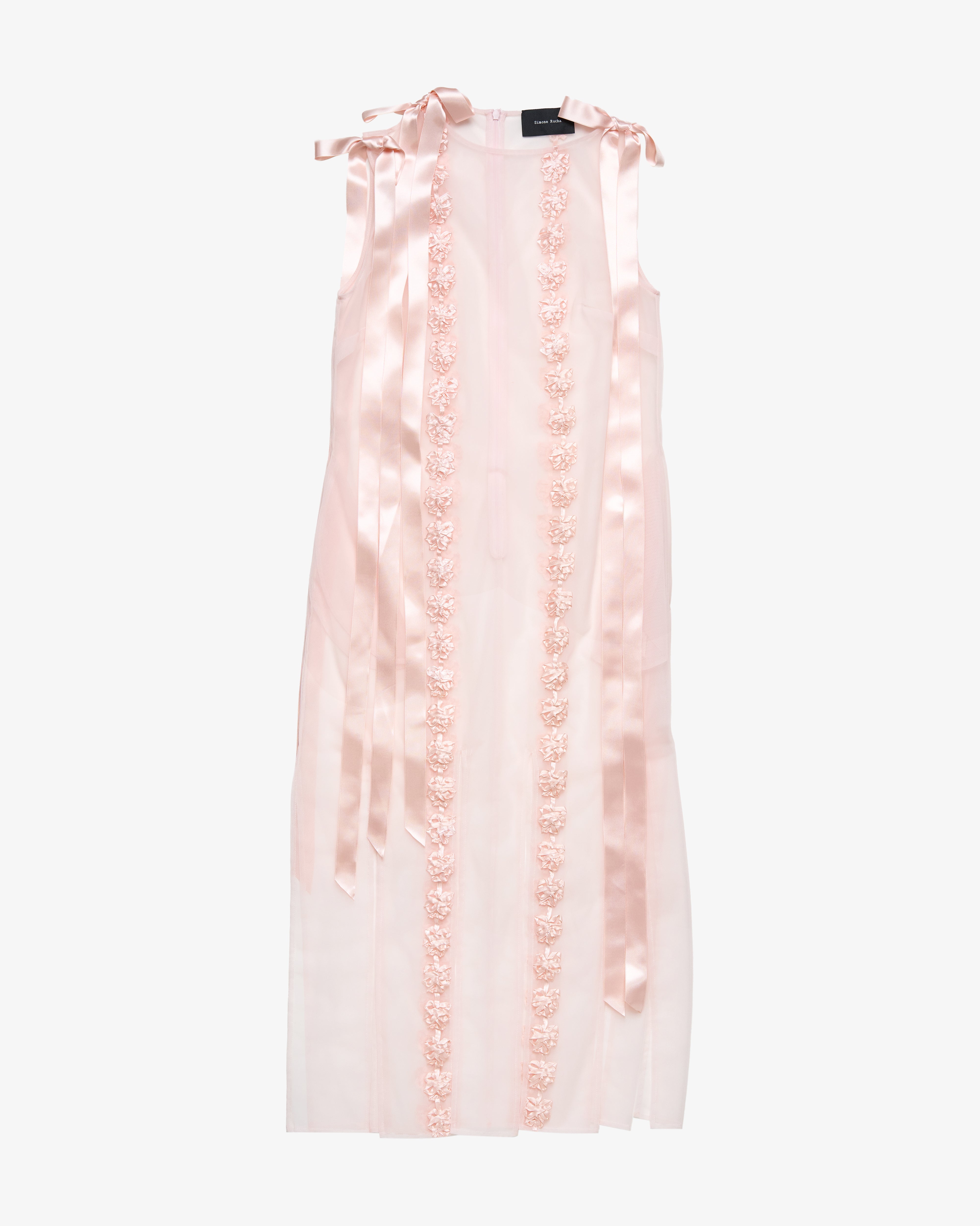 SIMONE ROCHA: Women's Ribbon Daisy Chain Multi Slit Dress (Pink