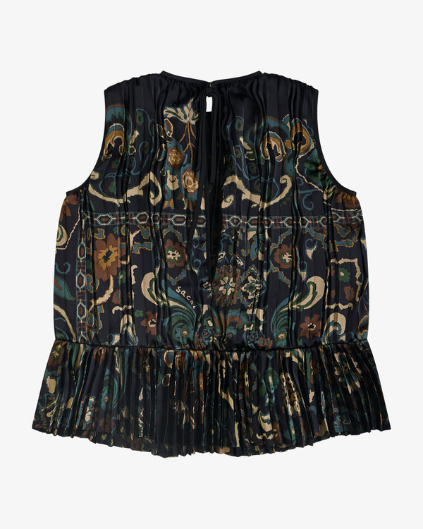 SACAI - Women's Floral Print Pullover - (Navy201)