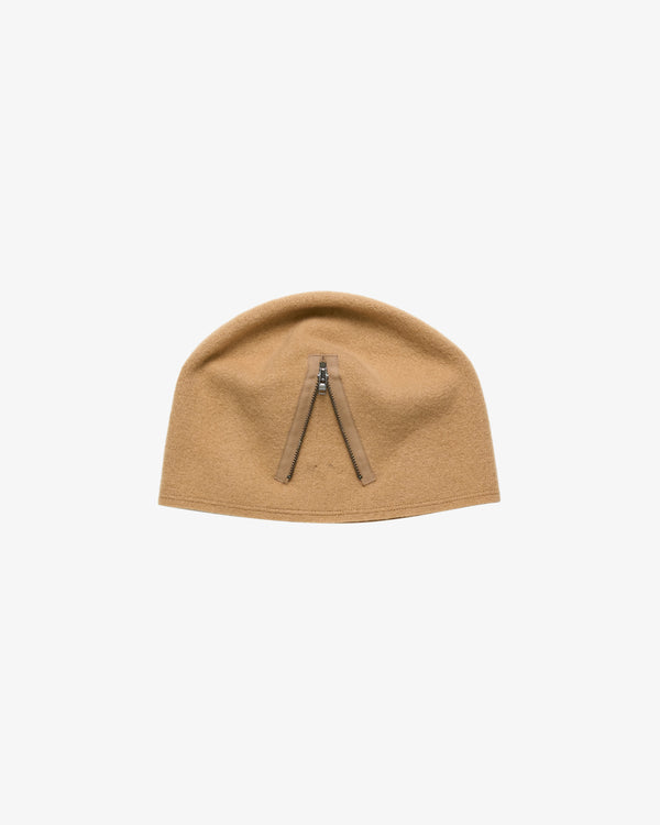SCHA - Men's Wool Beanie Light - Zip - (Camel)