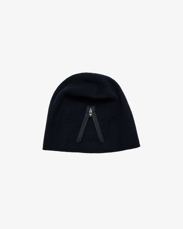 SCHA - Men's Wool Beanie Light - Zip - (Navy)