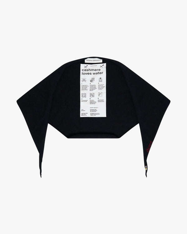 EXTREME CASHMERE_EXTREME CASHMERE - Men's Triangular Scarf - (Black)_SCARVES
