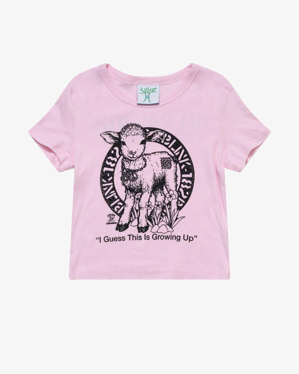 Online Ceramics - Men's Blink-182 I Guess This Is Growing Up Pink Baby Tee - (Pink)