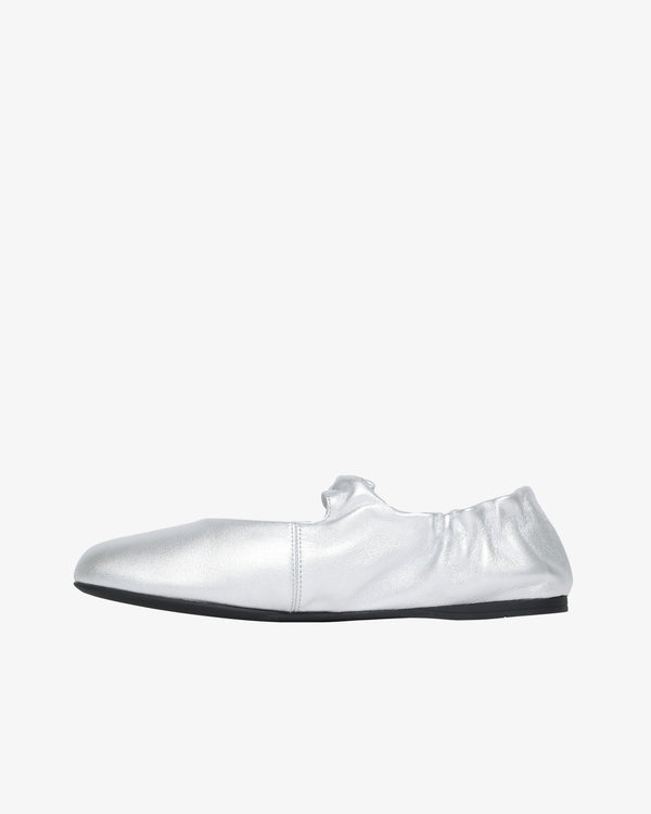 Miu Miu_MIU MIU - Women's Modore Ballerina - (Silver)_FLAT SHOES