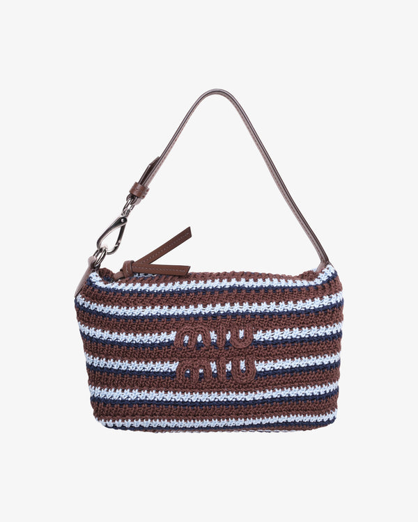 MIU MIU - Women's Cotone Righe Bag  - (Brown)