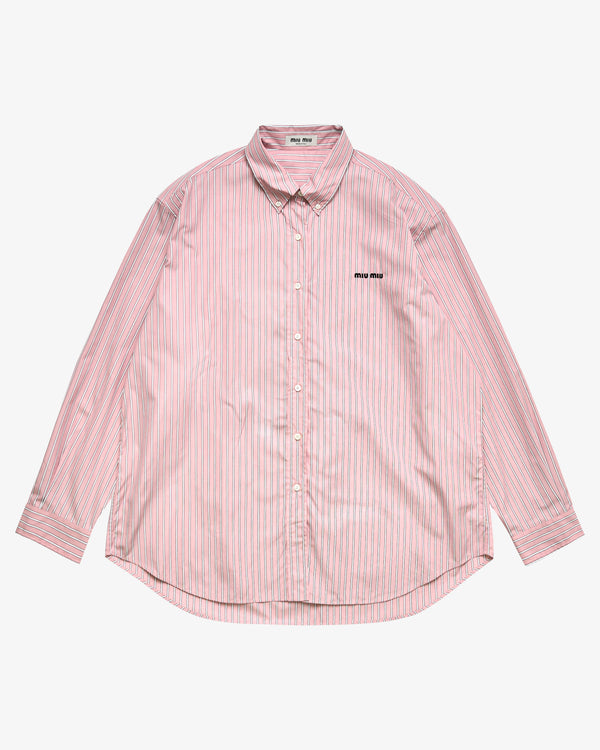MIU MIU - Men's Popeline Riga Shirt - (Pink)