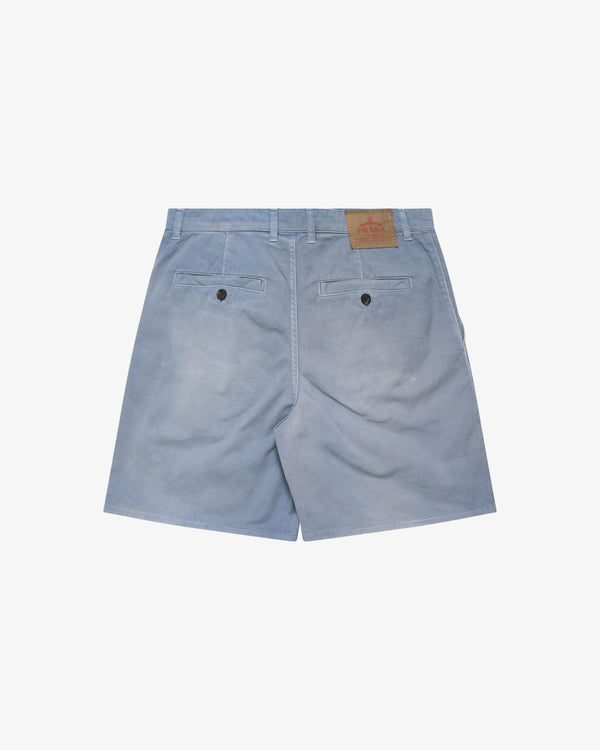 Prada - Men's Garbadine Old Shorts - (Light Blue)