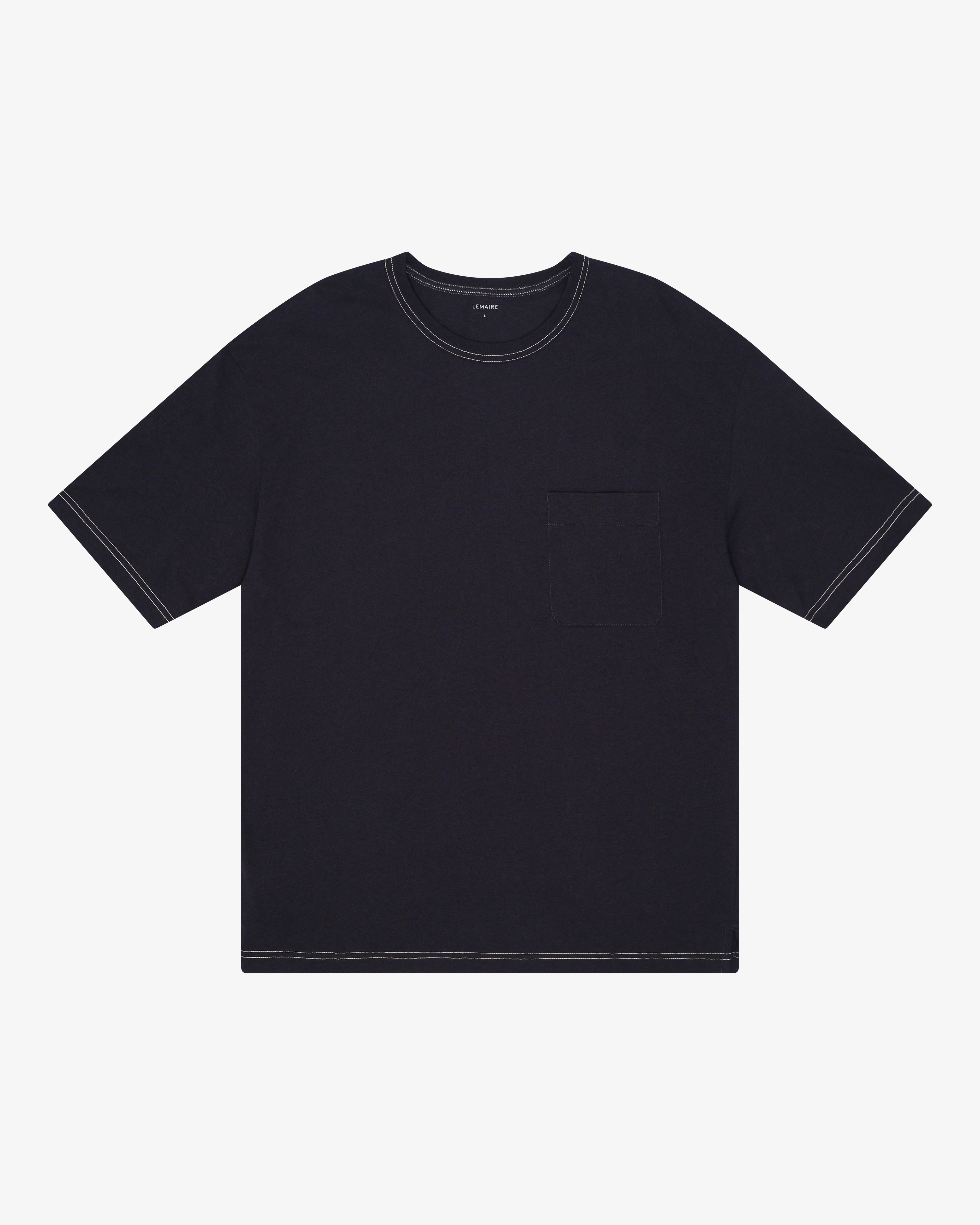 Lemaire: Men's Boxy Short Sleeve T-Shirt (Black) | DSMS E-SHOP