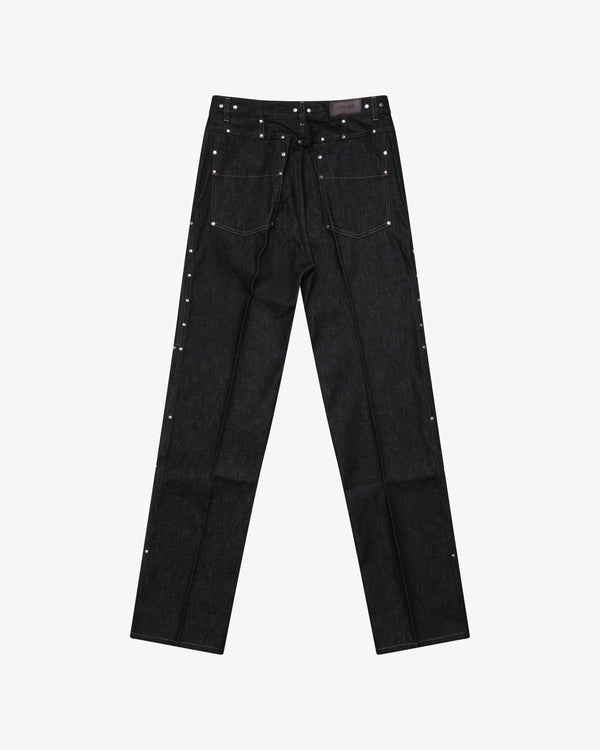 Lemaire - Women's High Waisted Straight Pants With Studs - (Denim)