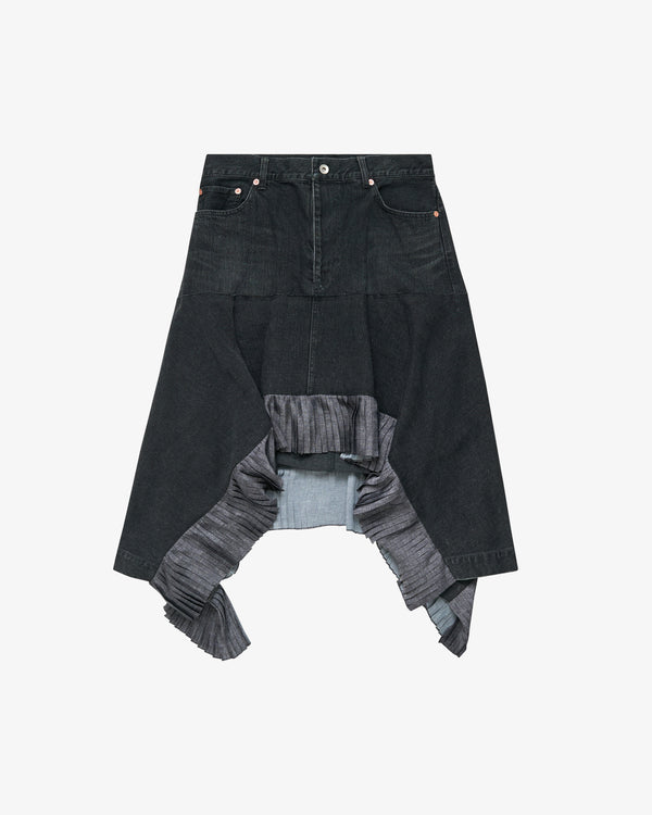 SACAI - Women's Denim X Satin Skirt - (Black)