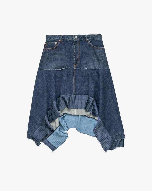 SACAI - Women's Denim X Satin Skirt - (Denim)