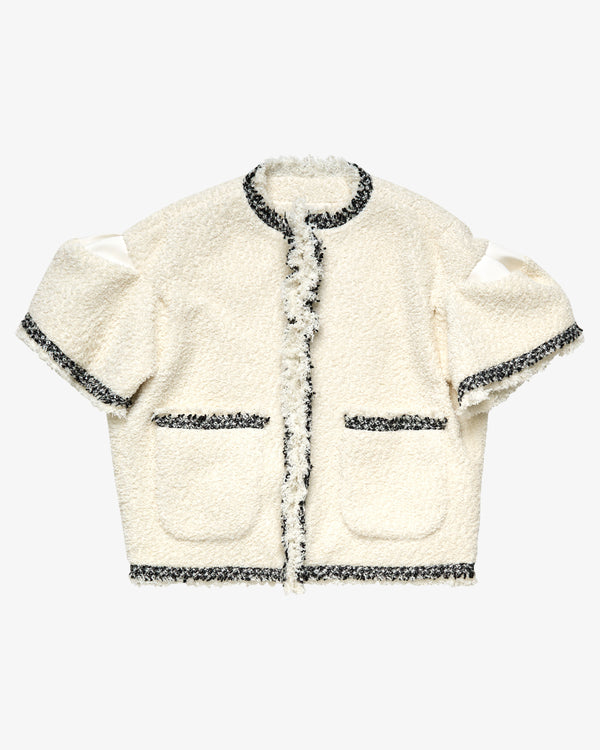 SACAI - Women's Tweed Jacket - (Off-White)