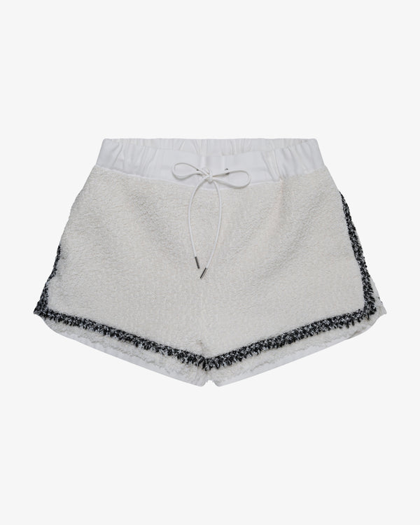 SACAI - Women's Tweed Shorts - (Off-White)