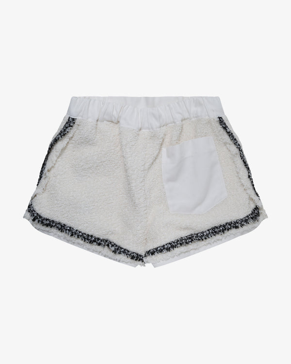 Sacai_SACAI - Women's Tweed Shorts - (Off-White)_SHORTS