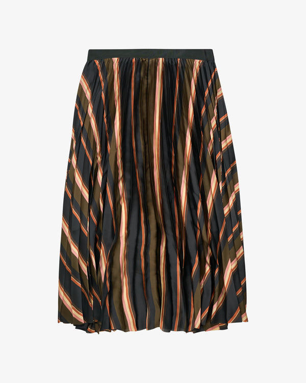 Sacai_SACAI - Women's Horizontal Stripe Skirt - (Khaki)_SKIRTS