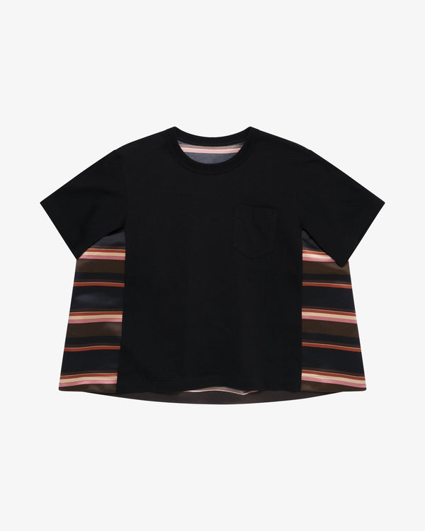 SACAI - Women's Horizontal Stripe T-Shirt - (Khaki)