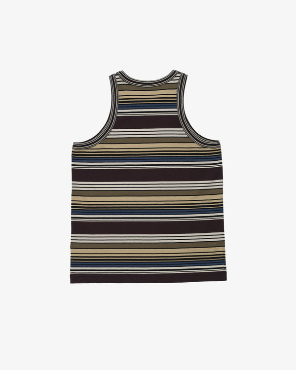 SACAI - Women's Horizontal Stripe Tank Top - (Brown)
