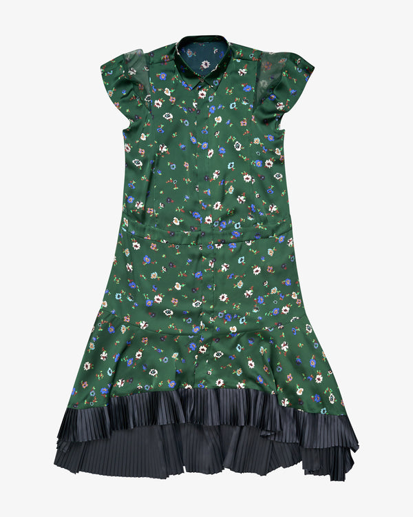 SACAI - Women's Floral Print Dress - (Green)