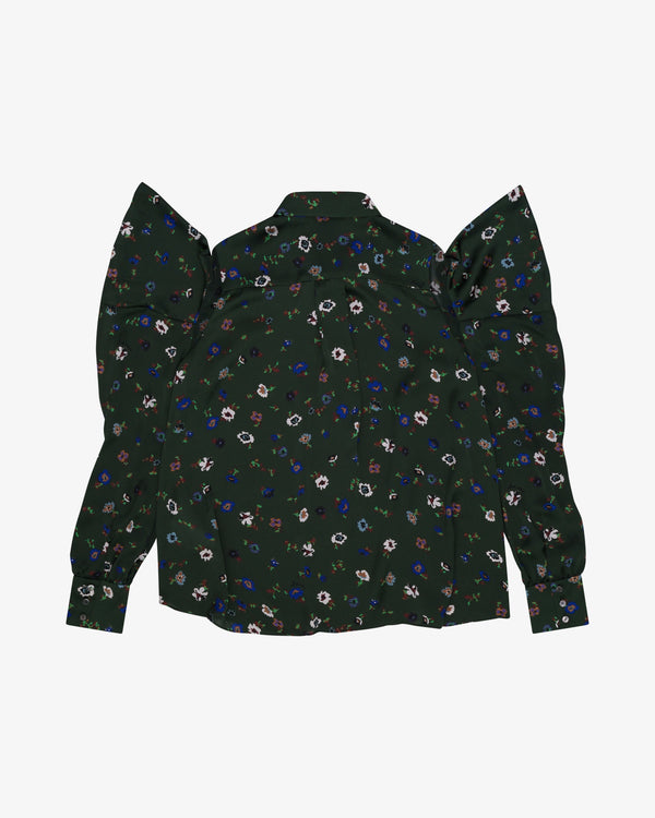 Sacai_SACAI - Women's Floral Print Blouse - (Green)_SKIRTS