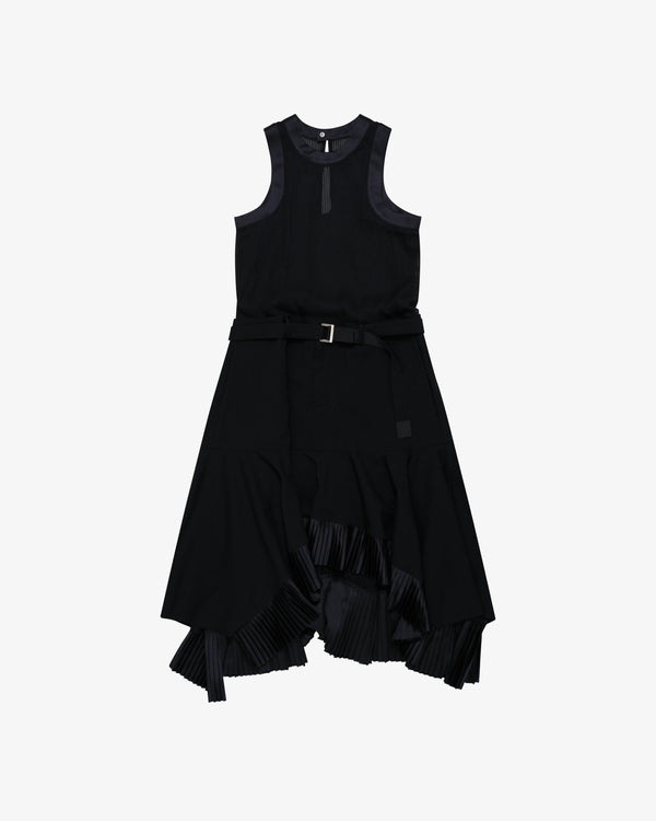 SACAI - Women's Suiting X Satin Dress - (Black)