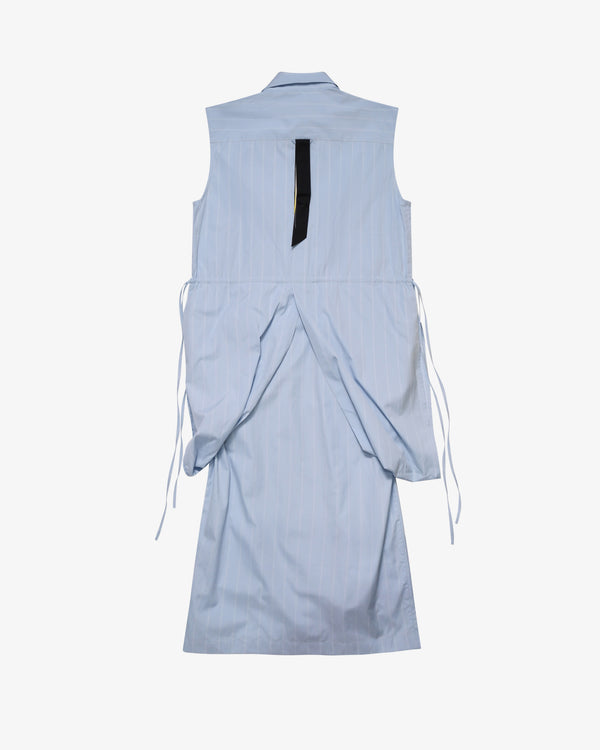 LITKOVSKA_LITKOVSKA - Women's Asymmetric Layered Shirt Dress - (Blue)_DRESSES