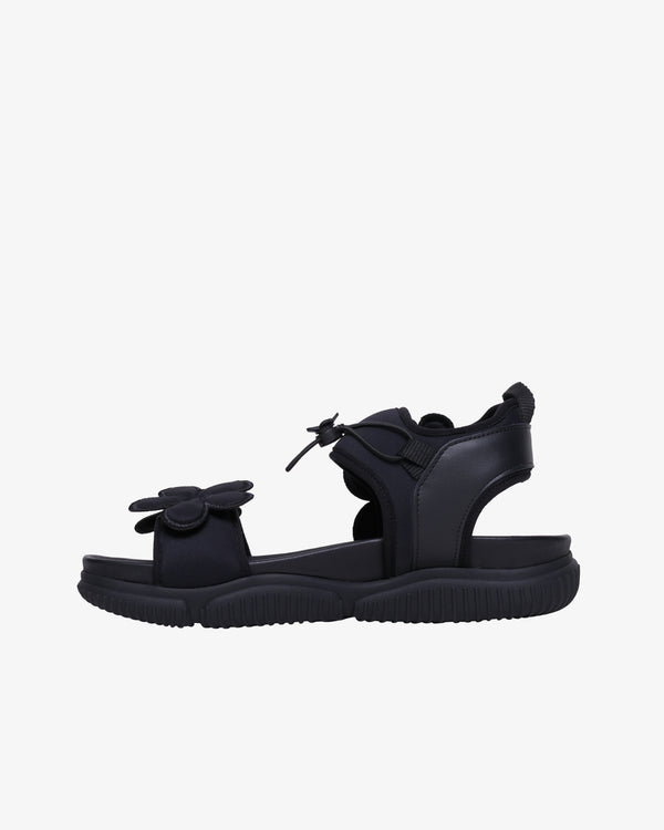 Cecilie Bahnsen_Cecilie Bahnsen - Women's Cilla Sandals Neoprene - (Black)_FLAT SANDALS