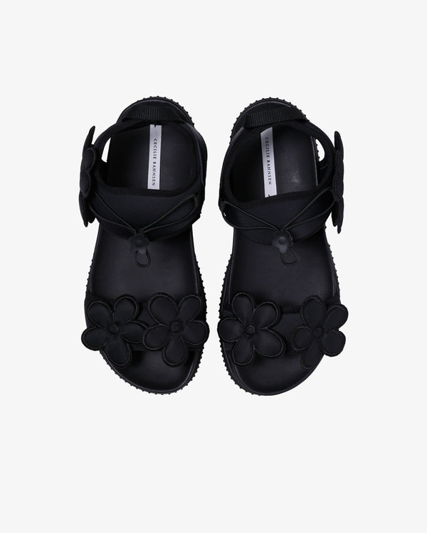 Cecilie Bahnsen_Cecilie Bahnsen - Women's Cilla Sandals Neoprene - (Black)_FLAT SANDALS