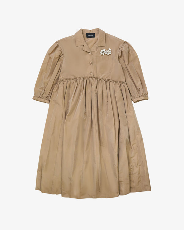 SIMONE ROCHA - Women's Signature Smock Shirt Dress - (Beige)