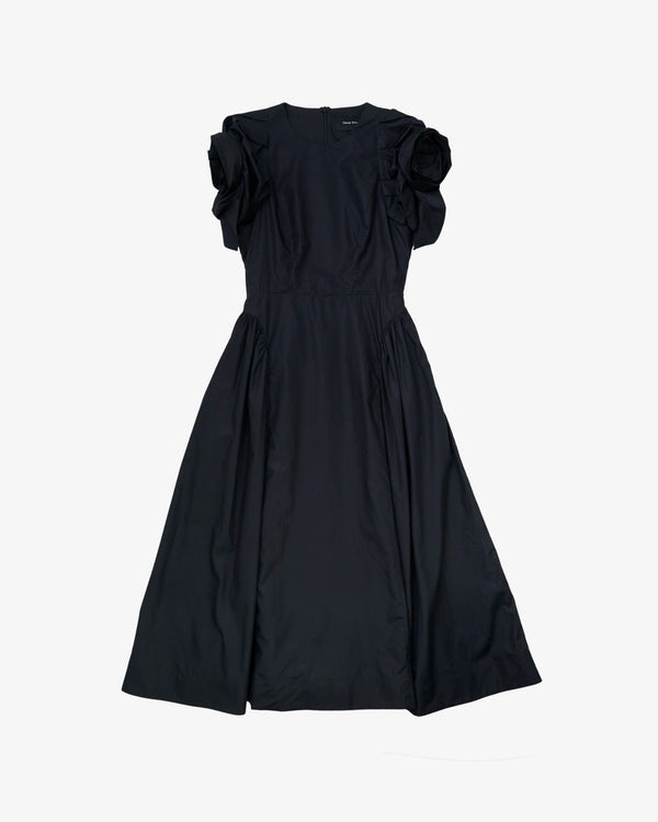 SIMONE ROCHA - Women's Rose Puff Sleeve Hip Dress - (Black)