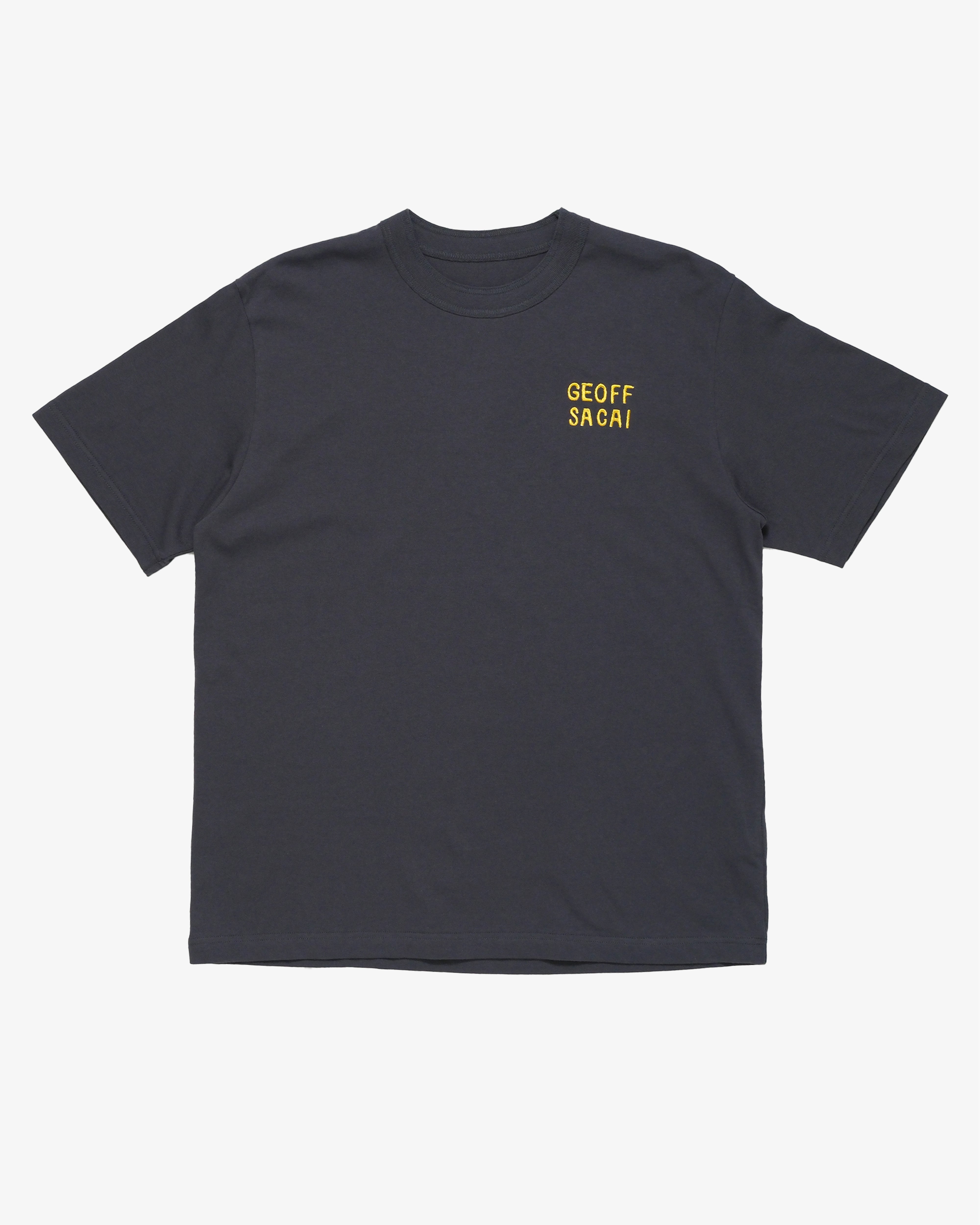 SACAI: Men's Geoff Sacai Embroidery T-Shirt (Grey) | DSMS E-SHOP