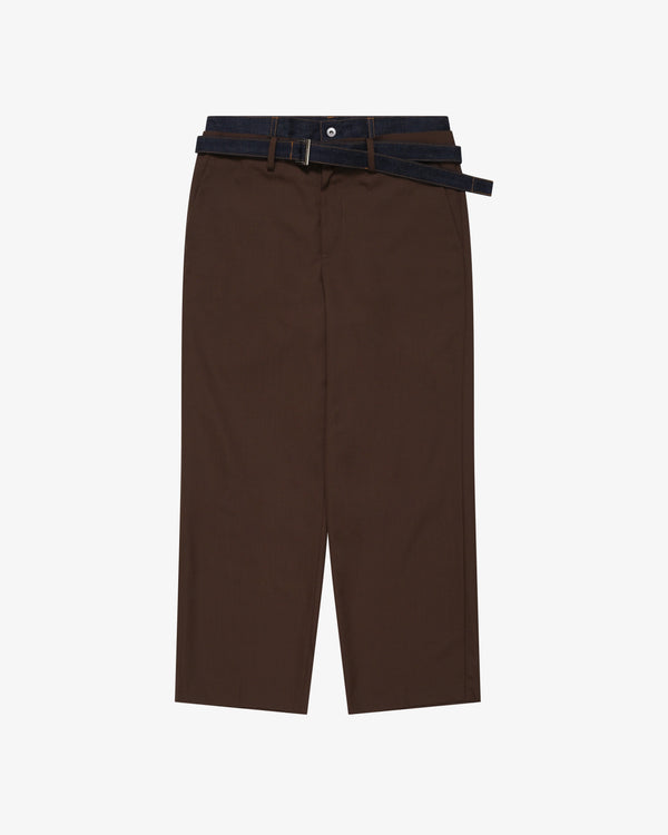 SACAI - Men's Suiting X Denim Pants - (Brown)