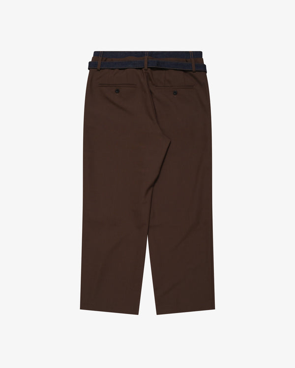 SACAI - Men's Suiting X Denim Pants - (Brown)