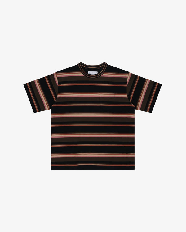 SACAI - Men's Horizontal Stripe T-Shirt - (Orange)