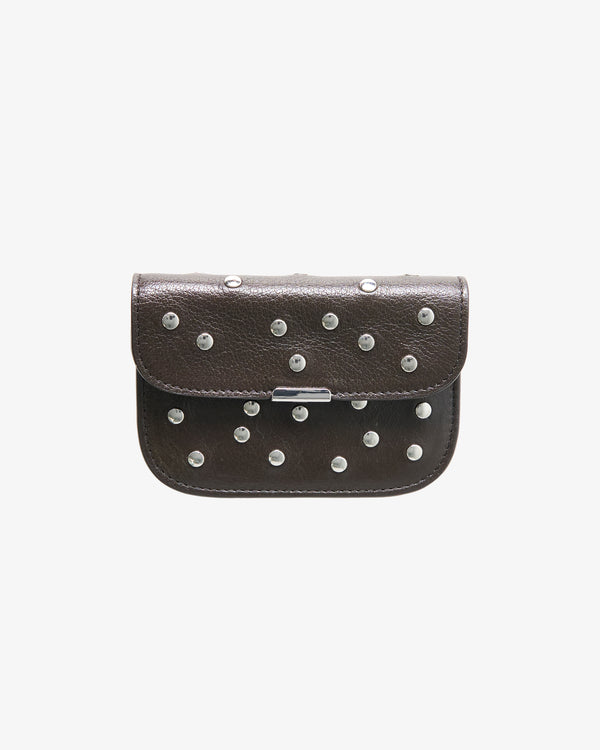 Lemaire - Men's Soft Tab Studs Dots Card Holder - (Dark Brown)