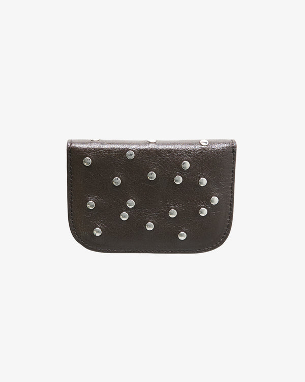 Lemaire - Men's Soft Tab Studs Dots Card Holder - (Dark Brown)