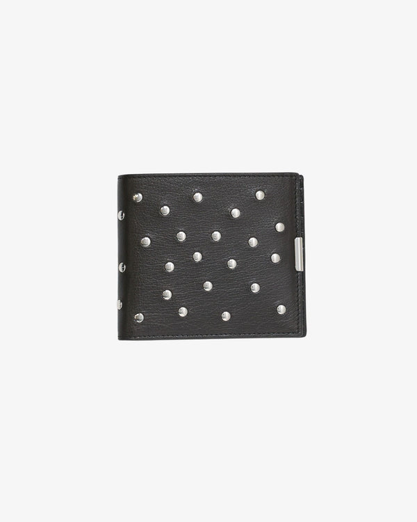 Lemaire_Lemaire - Men's Soft Tab Studs Dots Bifold - (Dark Brown)_WALLETS
