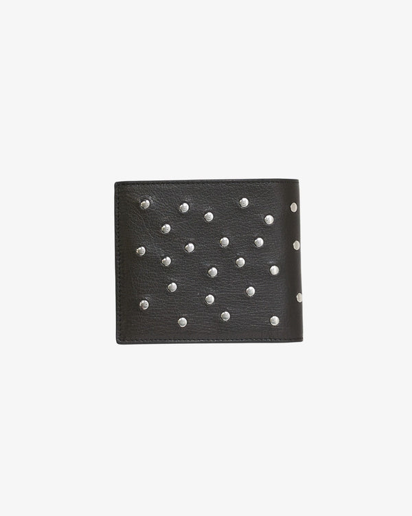 Lemaire_Lemaire - Men's Soft Tab Studs Dots Bifold - (Dark Brown)_WALLETS