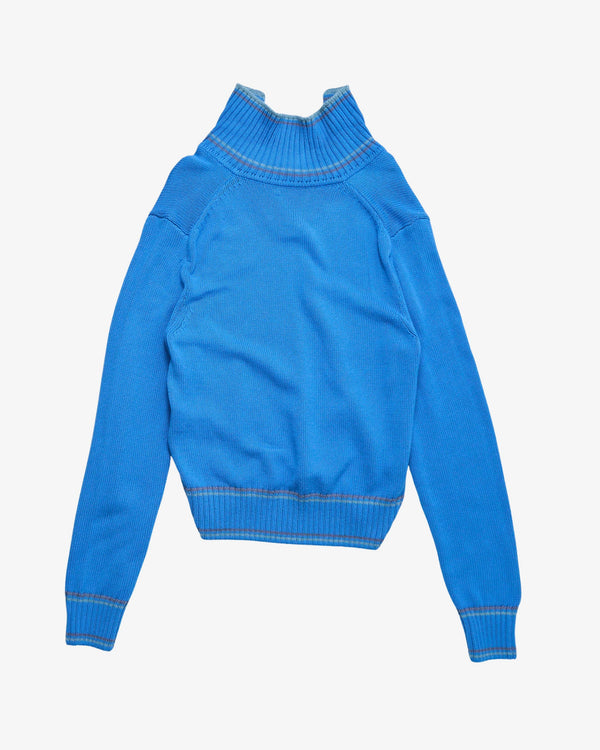 J.W. Anderson - Men's Shrunken Polo Jumper - (Blue)