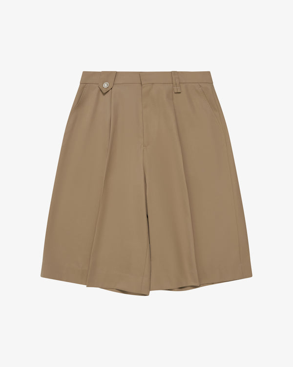 Simone Rocha_SIMONE ROCHA - Men's  Tailored Wide Leg Belt Loop Tab Shorts - (Beige)_SHORTS