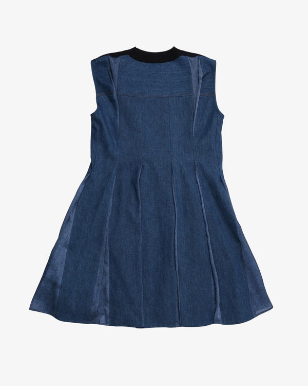 Sacai_SACAI - Women's Denim X Knit Dress - (Denim210)_DRESSES
