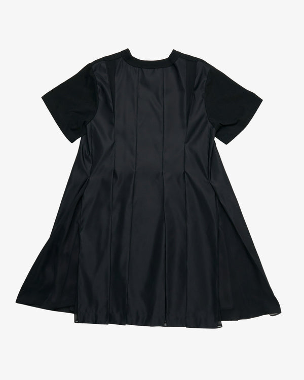 SACAI - Women's Cotton Jersey X Nylon Twill Dress - (Black)
