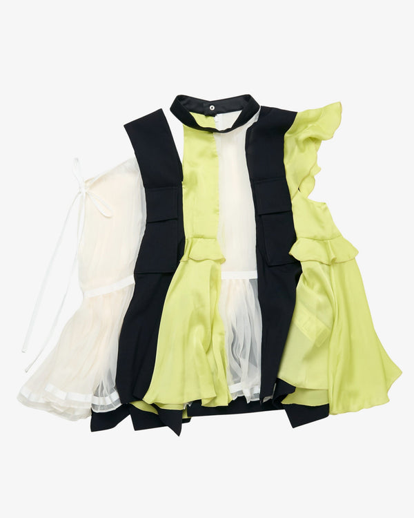 SACAI - Women's Fabric Mix Pullover - (Yellow)