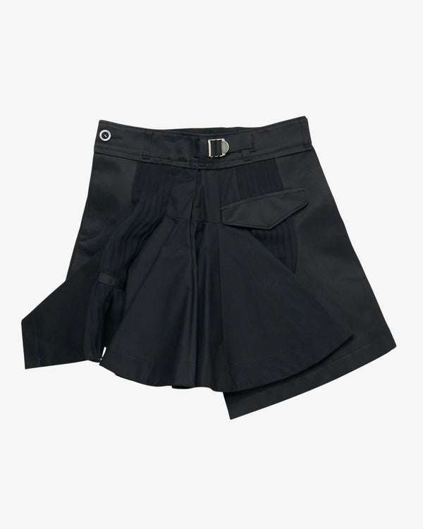 SACAI - Women's Fabric Mix Skirt - (Black)