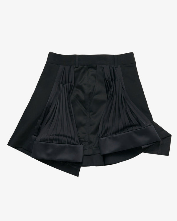 SACAI - Women's Fabric Mix Skirt - (Black)