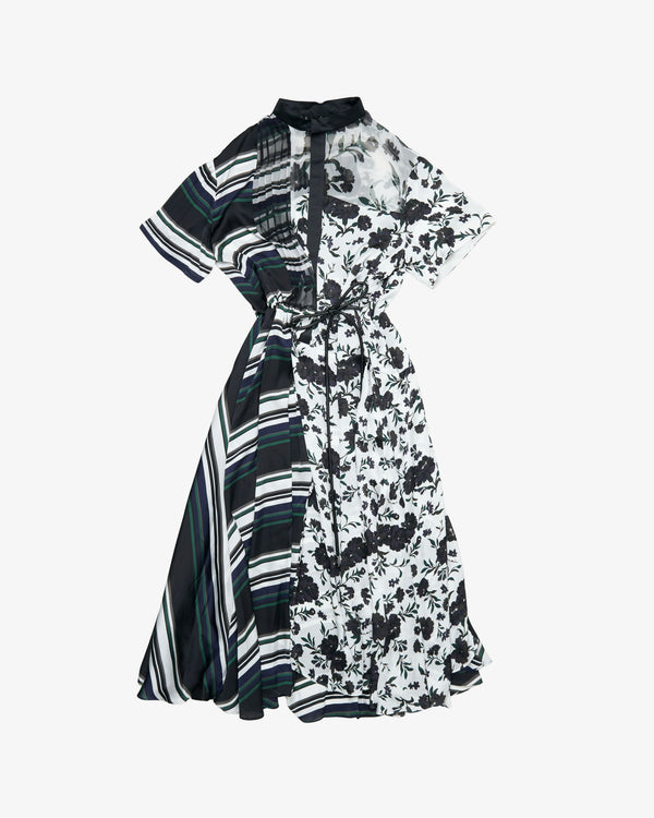 SACAI - Women's Pattern Mix Dress - (White)