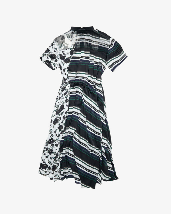 SACAI - Women's Pattern Mix Dress - (White)