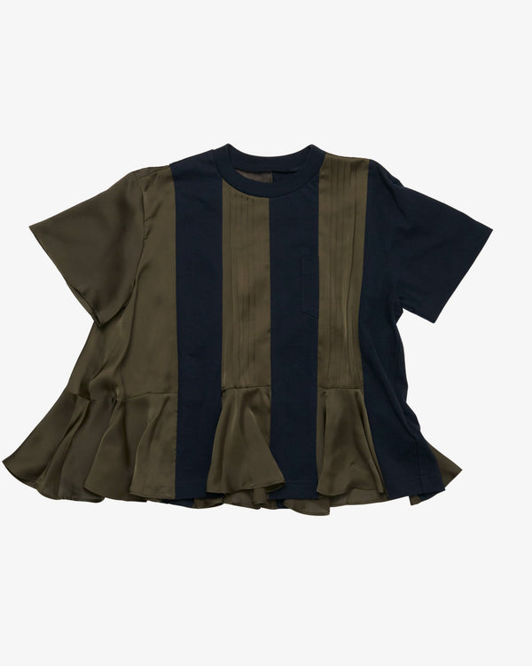 SACAI - Women's Satin X Cotton Jersey T-Shirt - (Multi)